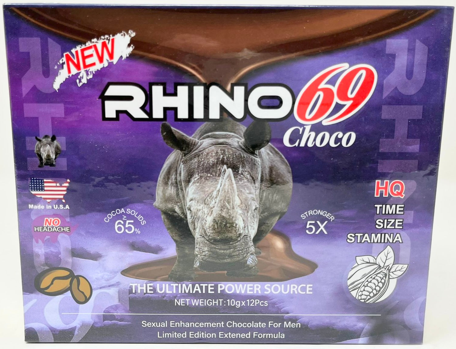 Rhino 69 Choco Chocolate 10G Box of 12